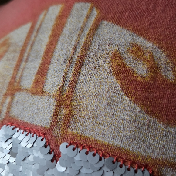 GAP Boys S Small Orange Star Wars Rebel Pilot Flip Sequin T-Shirt 100% Cotton - Picture 6 of 10